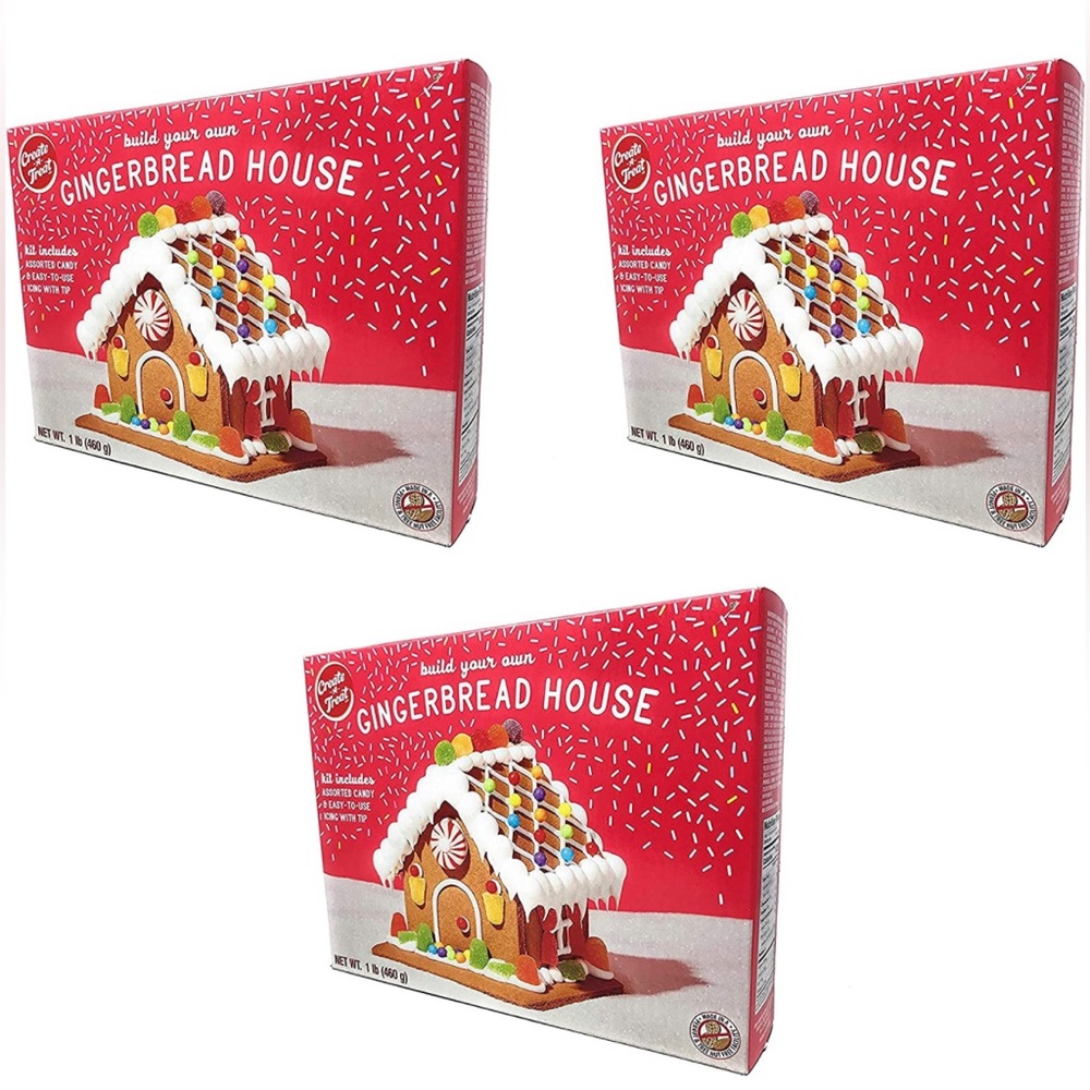 Build Your Own Gingerbread House Kit VALUE PACK Includes 3 Full Kits Icing Candy